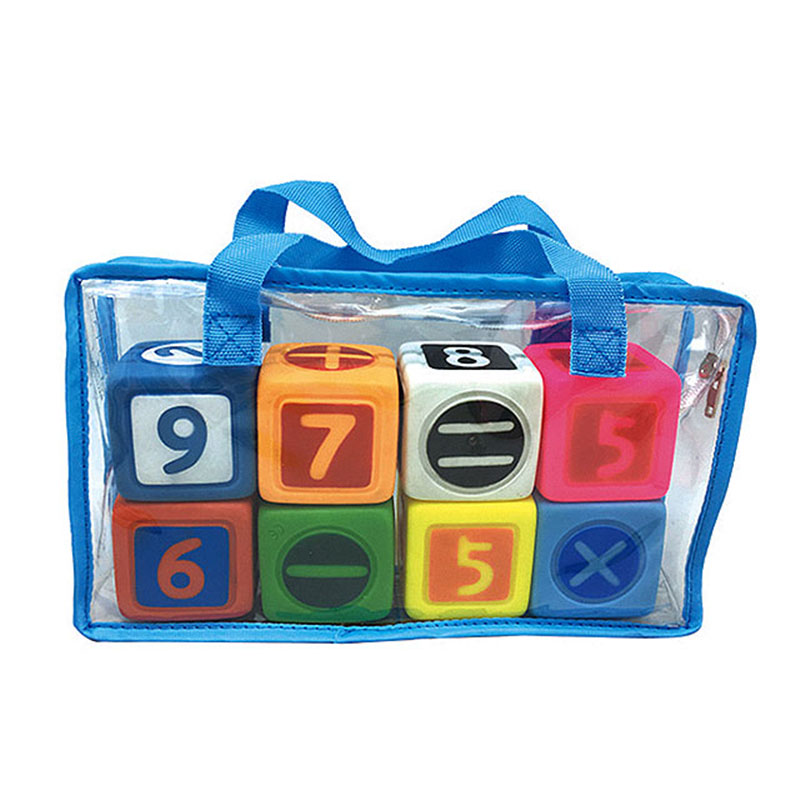 Rubber Plastic Soft Building Blocks with Number Figure Game Bath Shower Math Educational Toys for Child