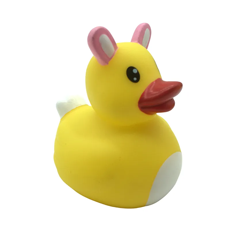 Wholesale Easter Halloween Rubber bunny rabbit Duck squirting Baby Bath Toy for Kids Infants toddler
