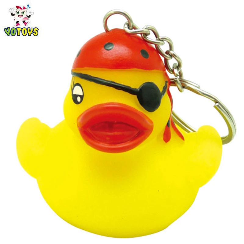 Custom Small Pvc 3d Soft Rubber Duck Key Chain Key Ring Keychain Toy Stainless Steel Metal Key chain