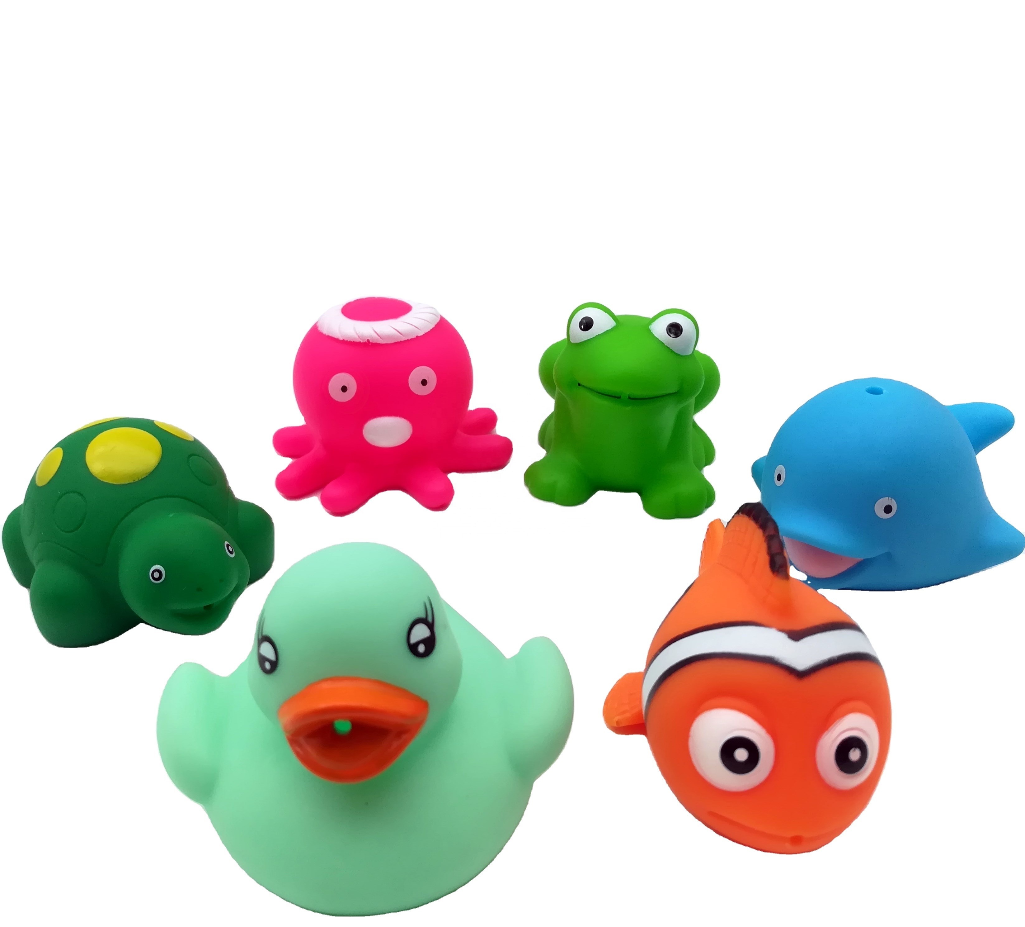Hot sale factory direct Mini Soft PVC bath toy set with factory prices for Kids