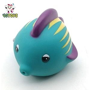 Eco-friendly Rubber Sea Animal Pvc Plastic Floating Clownfish Baby Squirting Bath Toy for Infant Kids