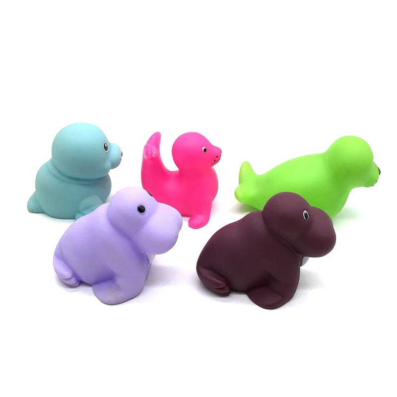 Wholesale Rubber Vinyl Ocean Sea Animal Fish Crab Bulk in Cheap Educational Squeaky Bath Toys for Kids