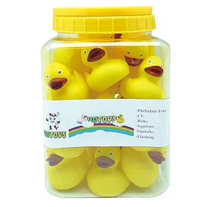 Wholesale Plastic Squeaky Squirt Animal Rubber Yellow Duck Baby Water Bath Toys for Kids