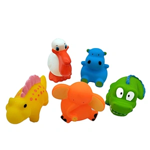 2021 New Little Plastic Rubber Dinosaur Animal Figure Bath Squirting Water Shower Toys for Child Kid