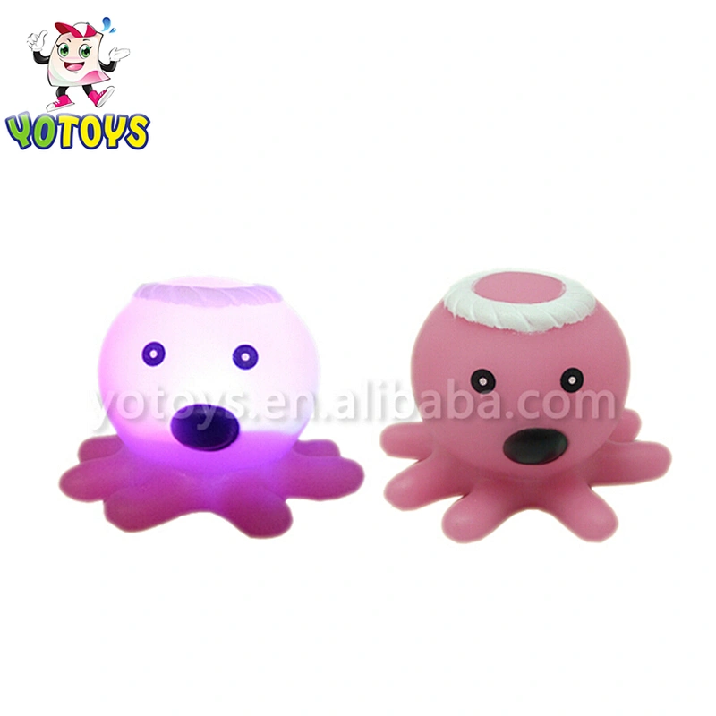 Custom growing plane toys led light octopus for kids Rubber Floating Flashing Led Bath Toy Bathroom Toys for Kids
