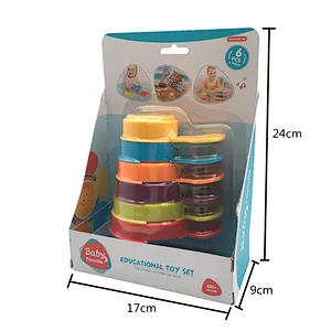 Plastic Stacking Up Cups Game Baby Water Beach Learning Educational Baby Bath Toys for toddler child
