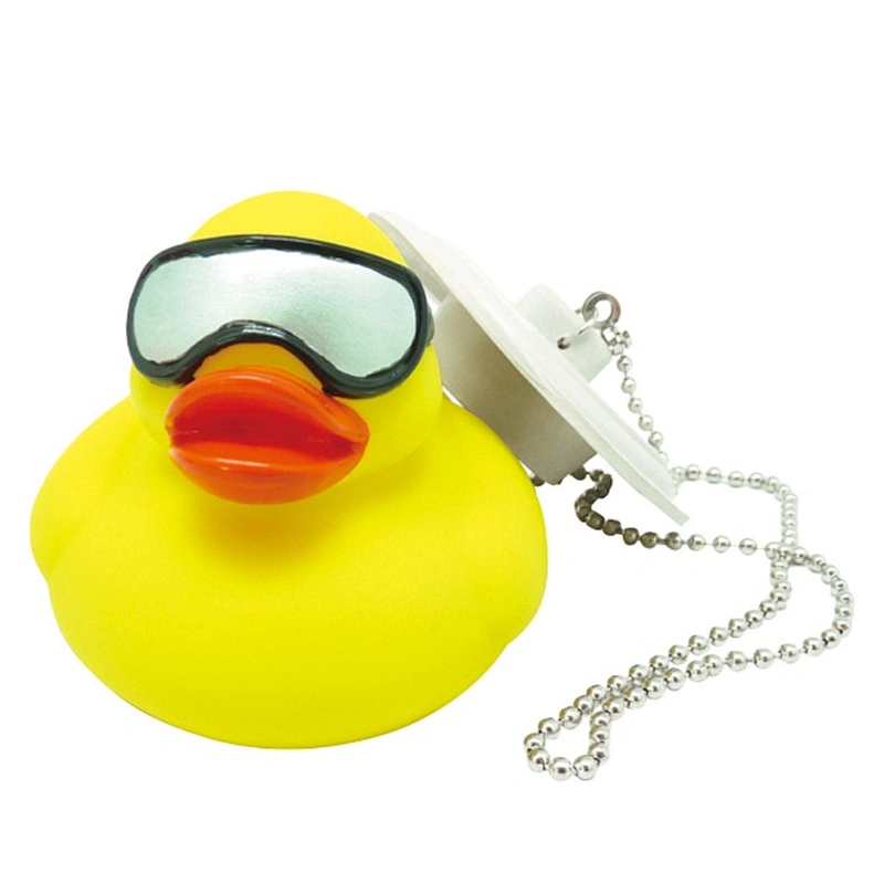 China Toys Manufacturers Sink Stopper with Rubber Duck Animal Toy Bathroom Bathtub Plug