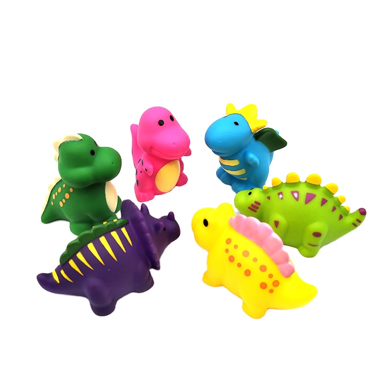 Eco Friendly plastic dinosaur set Baby Bath Time Fun dinosaur toys set pvc squirter toys for children for boys