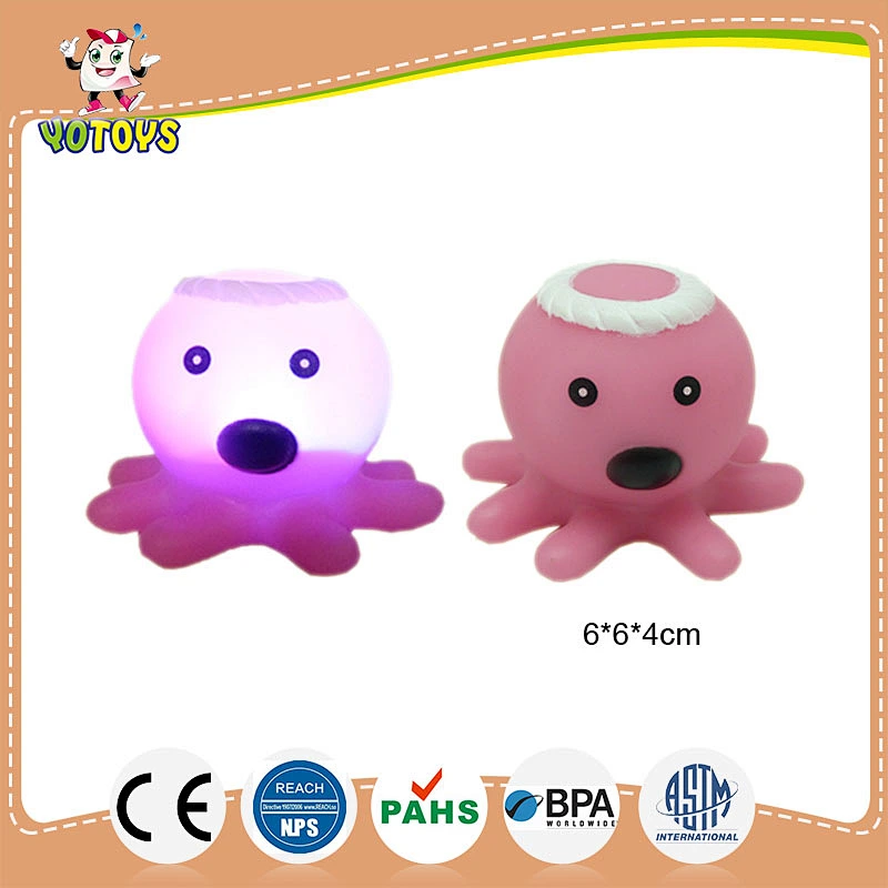 wholesale eco friendly plastic flashing toy vinyl dolphin for baby Led bath toys glowing for kids