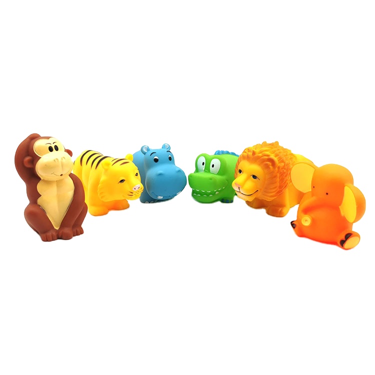 kids forest animals plastic jungle toys set water squirt animals for swimming pool
