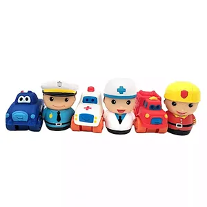 2021 Juguetes Policemen Firemen Figure Ambulance Mini Car vehicle Educational Toy Set for Babies Boy