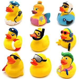 China Wholesale Vinyl Plastic Animal Floating Squirter Rubber Ducks Baby Water Swin Bath Toys for Kids