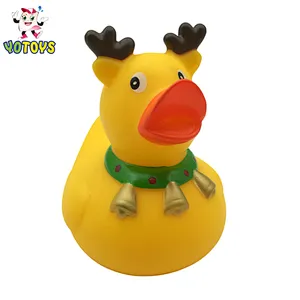 Custom Wholesale Plastic Baby Vinyl Rubber Easter Yellow Duck Christmas Gifts bath Toys for Babies Kids