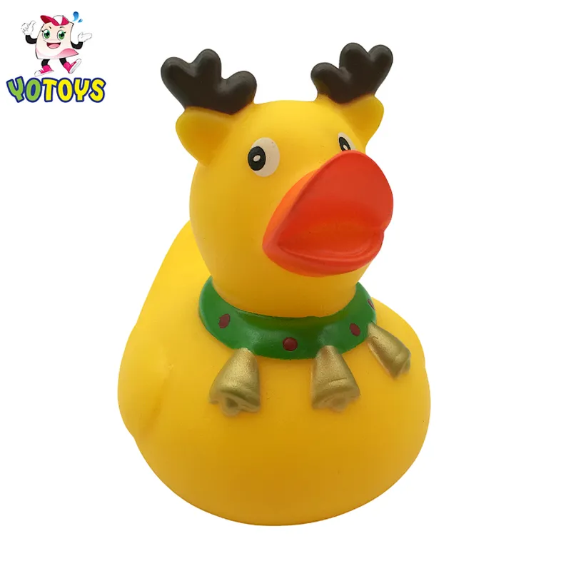 Custom Wholesale Plastic Baby Vinyl Rubber Easter Yellow Duck Christmas Gifts bath Toys for Babies Kids