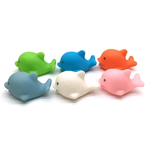 China Wholesale New Vinyl Rubber sea animal Whale dolphin Shark fish baby bath water swimming Toy