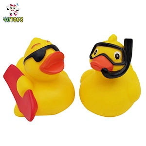Wholesale Eco Friendly Pvc  Plastic Toy Bulk Juguetes Squeaky Rubber Duck Bath Toy for Kids
