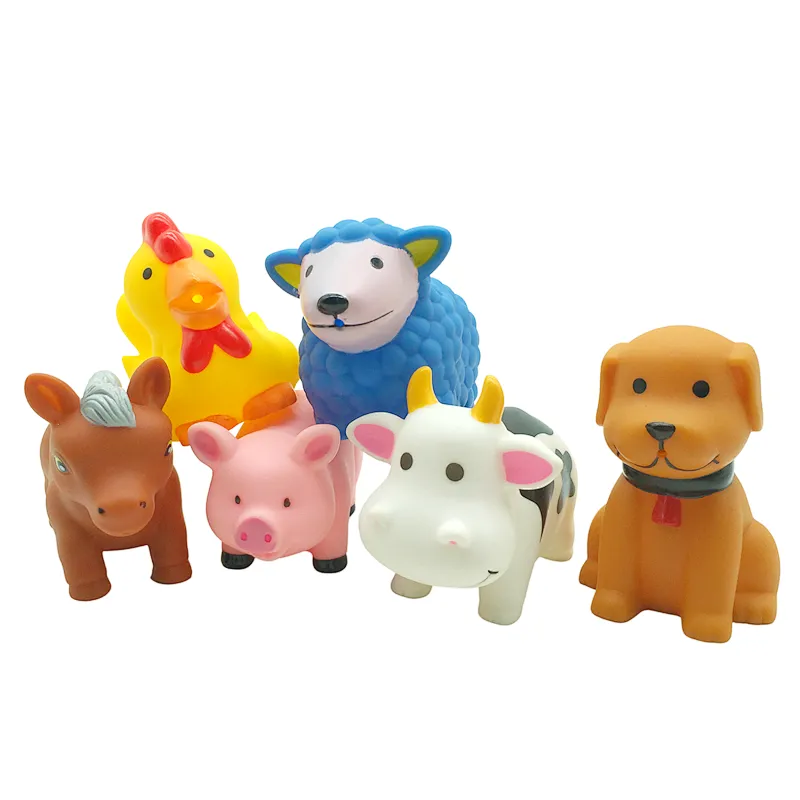 Cartoon Child Rubber Bath Toy Animal Toddler Baby Bathtub Squirter No Hole Mold Free Bathroom Shower Sea Animal Bath Toy