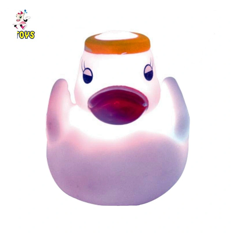 led light bath toys for duck promotional gift growing toys pvc lighting ducks