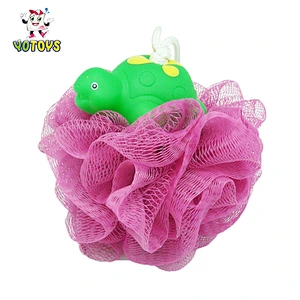Eco Rubber Duck for Christmas Gift Baby bath Toys Shower Ball Sponges Brushes for Children Toddler