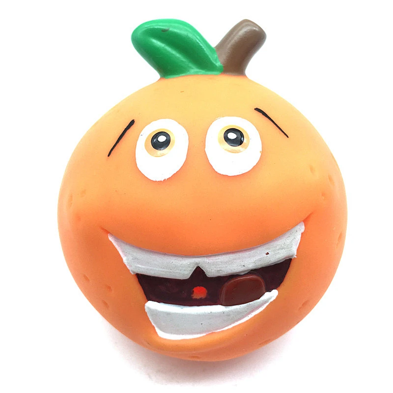 Custom Vinyl Funny soft Fruit Halloween water Bath Toys with Water Spraying for babies children