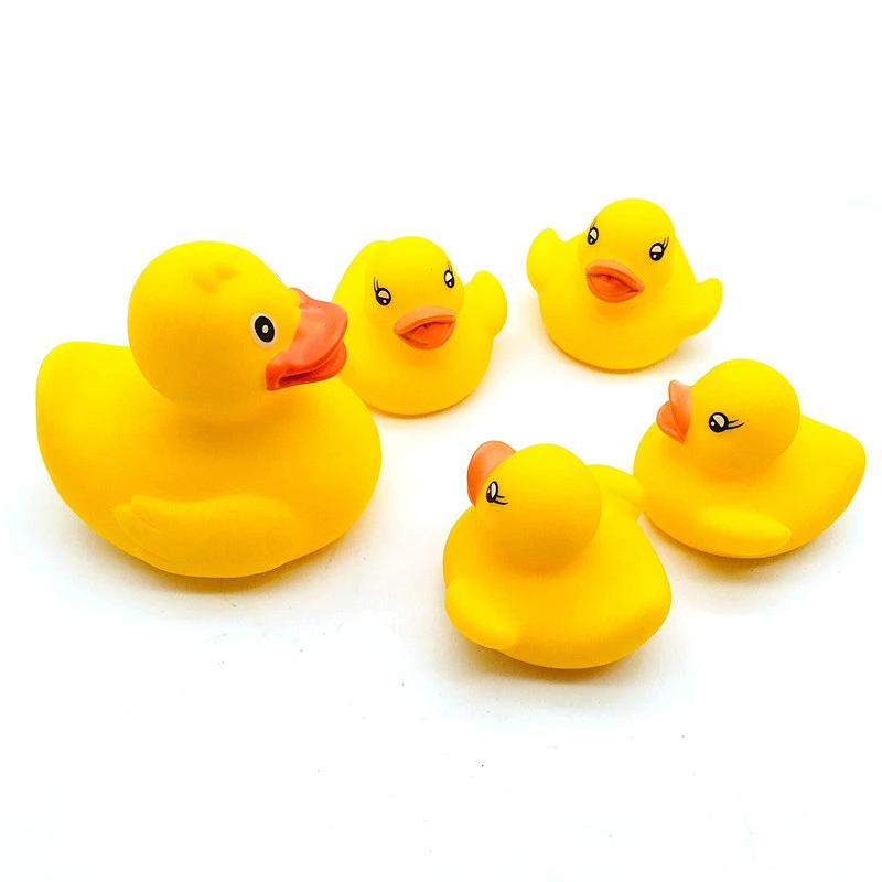 New Toys 2021 Promotional Price Wholesale Natural Rubber Duck Set Baby Bath Toy for Kids Infants