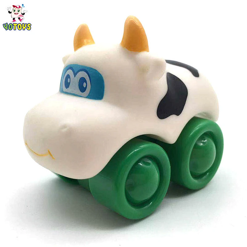 Blue Lovely Movable Race Push Car Mini Little Baby Car Toys Set Educational Toy for Boys Gift