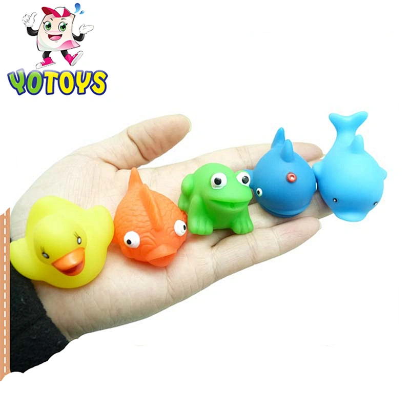 mini pato borracha Summer Shower Time Play Toy Mini Plastic Rubber Duck Animal Baby Bath Toy Set for Kids
