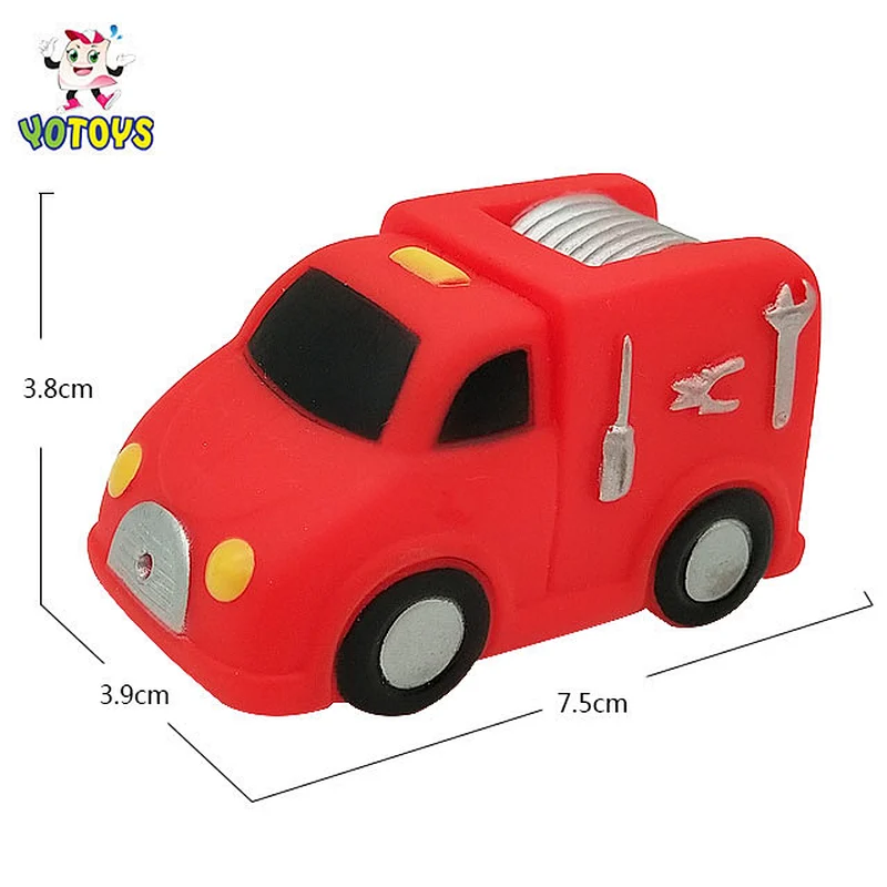 New Product Customized Plastic Vinyl Vehicle Toys Small Car Toys Baby Bath Toys for Babies infant Kids