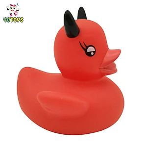 Customized Plastic character Devil Halloween Angel Rubber Duck Duckies Squeaky Bath Toy for Baby