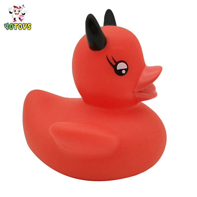 Customized Plastic character Devil Halloween Angel Rubber Duck Duckies Squeaky Bath Toy for Baby