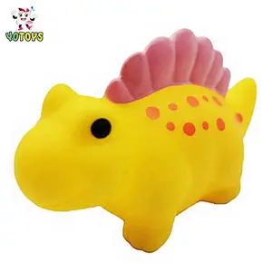Wholesale Land Animal Elephant Dinosaur Rubber Toy PVC Animal baby Bath Toy for Kids