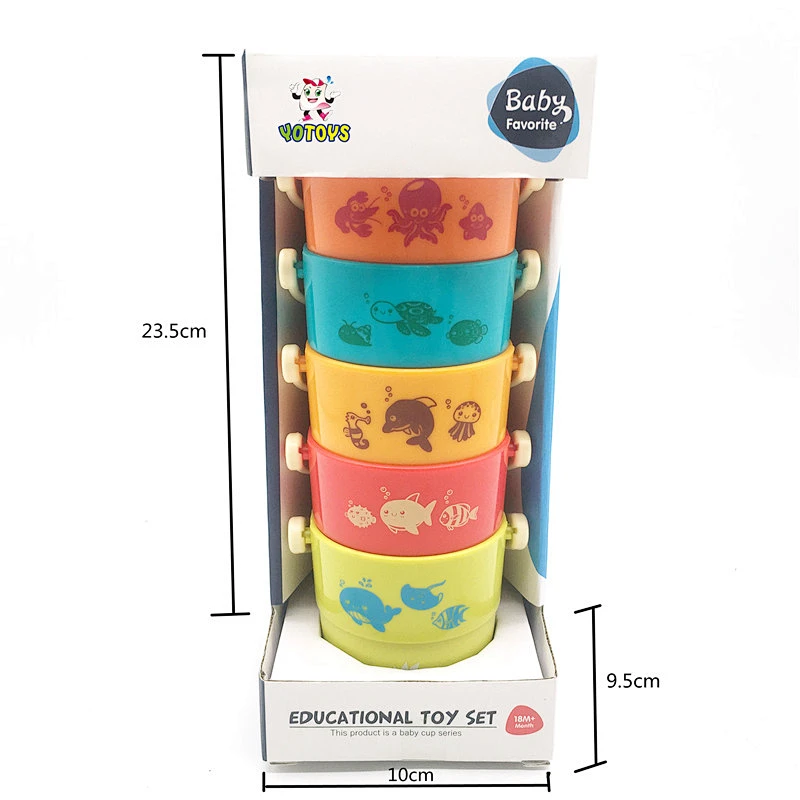 Baby Beach Water learning montessori Educational Bath Stacking up Cups game Toys for Kids toddlers