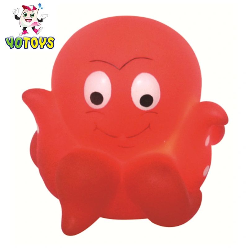Custom growing plane toys led light octopus for kids Rubber Floating Flashing Led Bath Toy Bathroom Toys for Kids