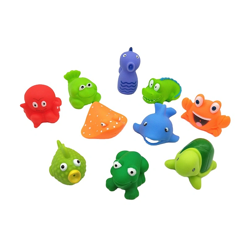 Wholesale Rubber Frog Juguetes Soft Cheap Small Plastic Sea Animal Baby Squirt Bath Toys for Kids