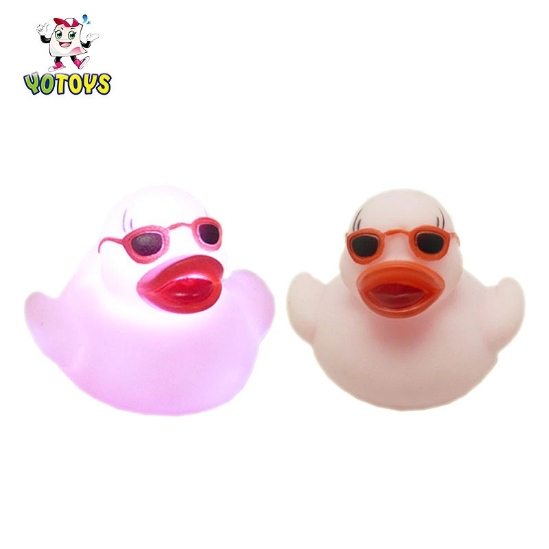 Wholesale Eco Friendly Plastic Toys Safe Game Small Rubber Duck Light Up Led Bath Toy for Kids Gift