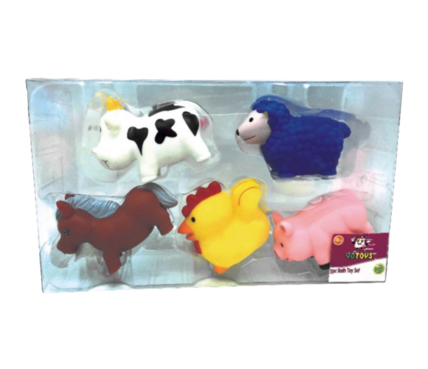 New Toys 2021 Custom PVC Plastic Vinyl Cow Sheep Horse Chick Pig Farm Animal Bath Toy Set for Toddlers