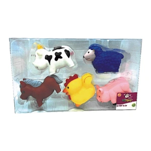 New Toys 2021 Custom PVC Plastic Vinyl Cow Sheep Horse Chick Pig Farm Animal Bath Toy Set for Toddlers