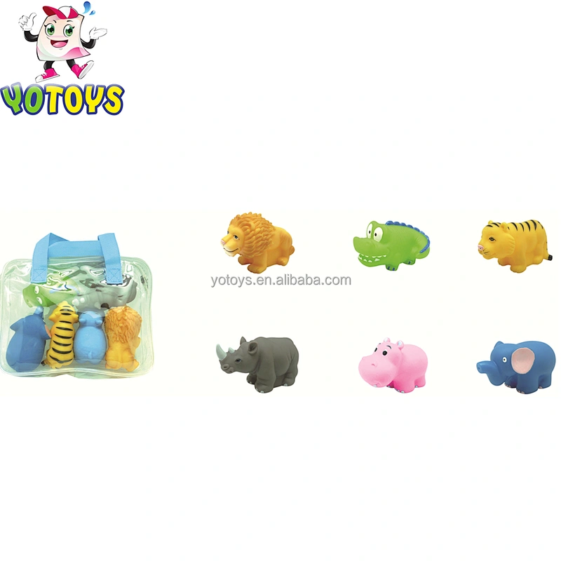 Mini PVC Vinyl Plastic Soft Lion Bath Toy Set for Kids Baby