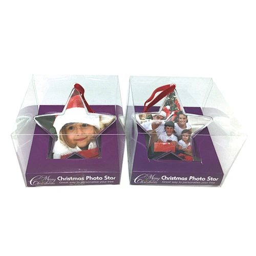 Promotional gift christmas frame star hanging balls ornaments for Xmas