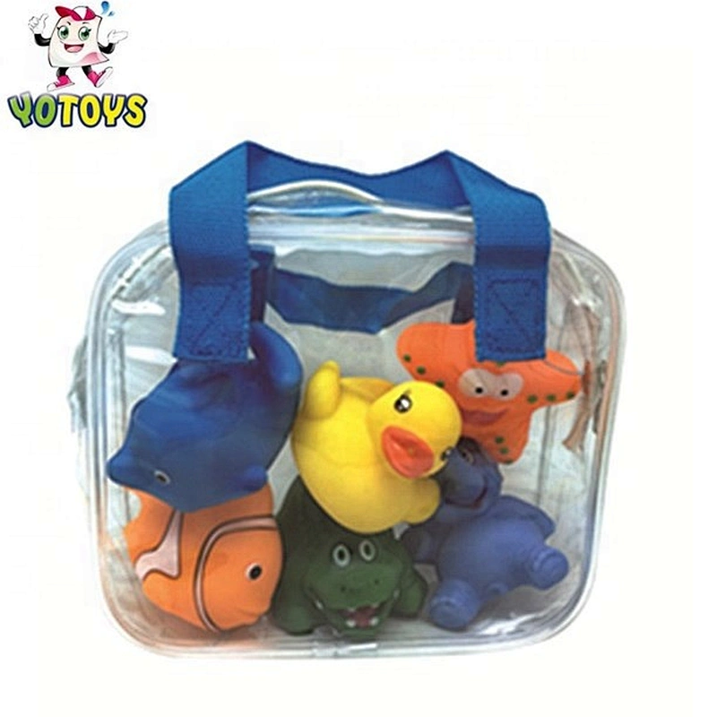 Eco Friendly Customize Bulk Toys Soft Rubber Plastic PVC Farm Animals Squirt Bath Toy Set for Babies