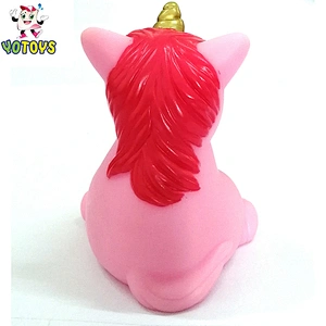 Phthalate Free Vinyl Soft Pvc Animal Unicorn Squeaky Squirt Fountain Baby Bath Time Toys for Kids