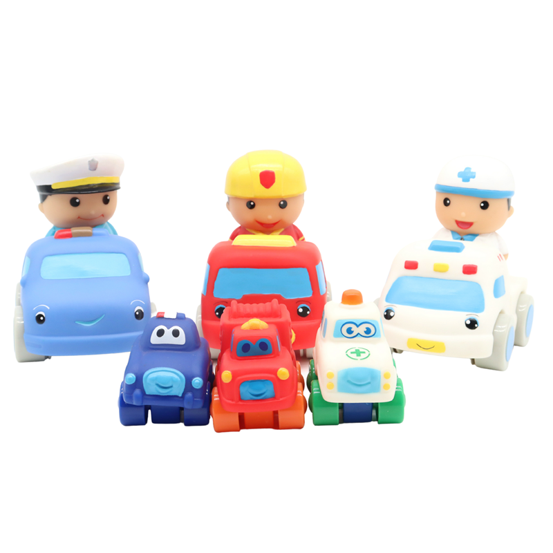 China Factory Diy Police Car Policeman Cartoon Figures Educational Connect Toys Set for Baby Boys