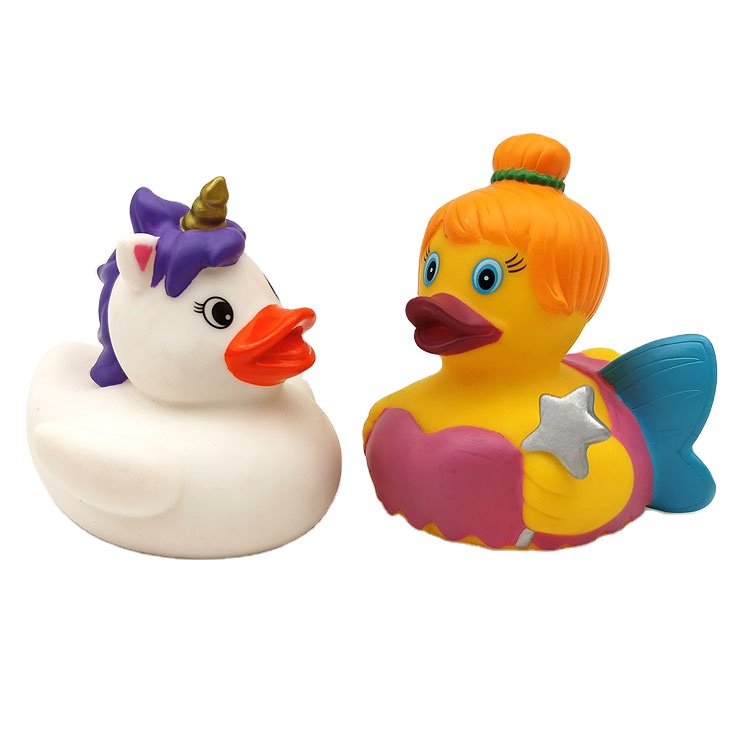 2021 New Eco Friendly Non Toxic Unicorn Little Small Plastic Rubber Duck Baby Bath Toys  for Child