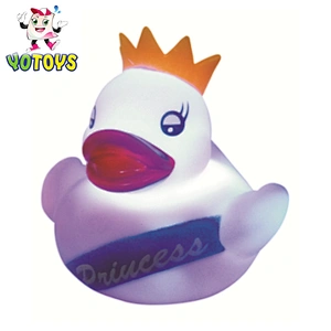 Wholesale Eco Friendly Plastic Toys Safe Game Small Rubber Duck Light Up Led Bath Toy for Kids Gift
