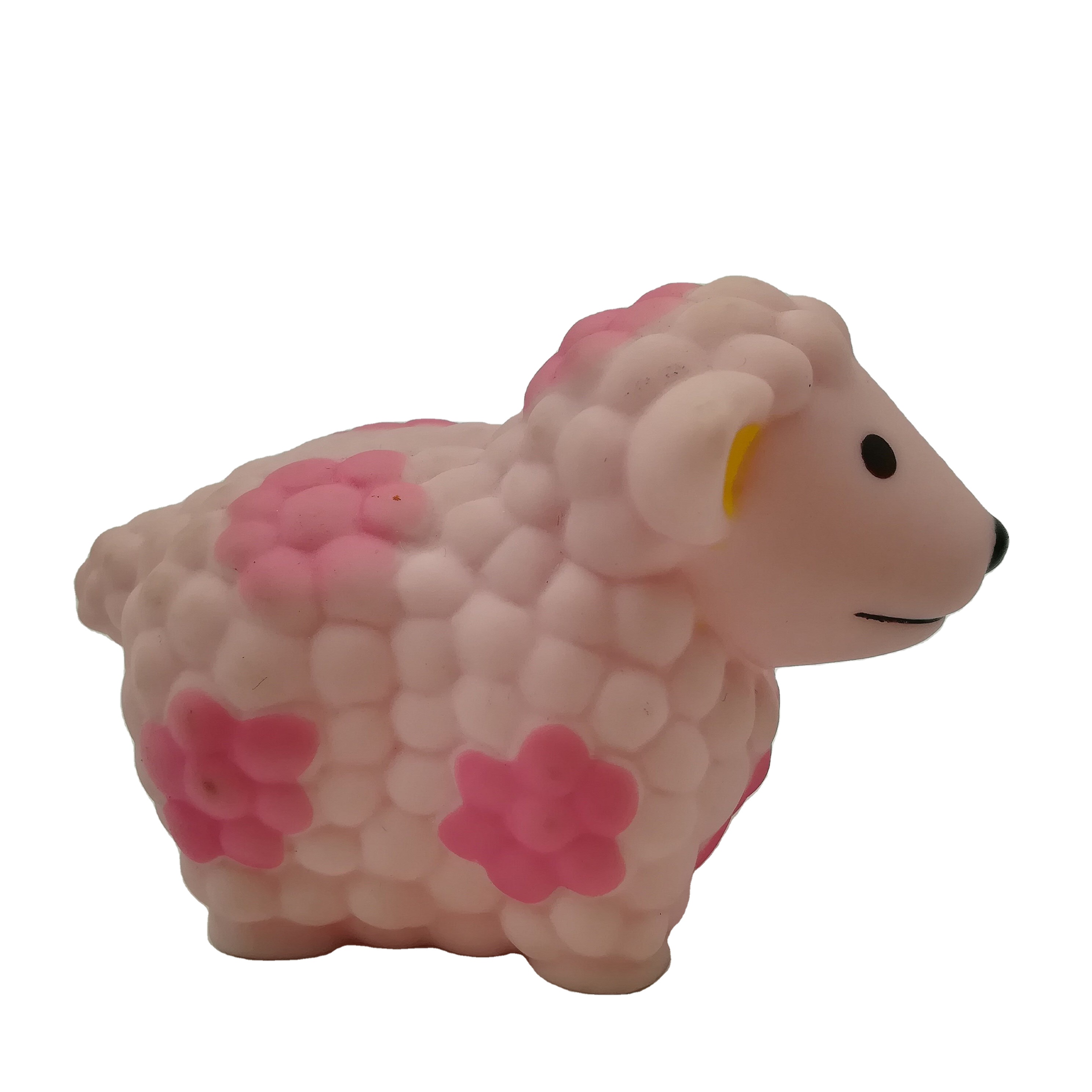 Eco-friendly Plastic Sheep Shape PVC squeaky Product Small Farm Animal bath tub bathroom Toy for Kids