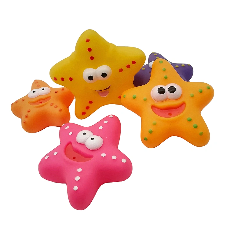 China Factory Pvc Plastic Sea Star Animal Bulk Plastic Squirting Bath Toys for New Born Babies Gifts