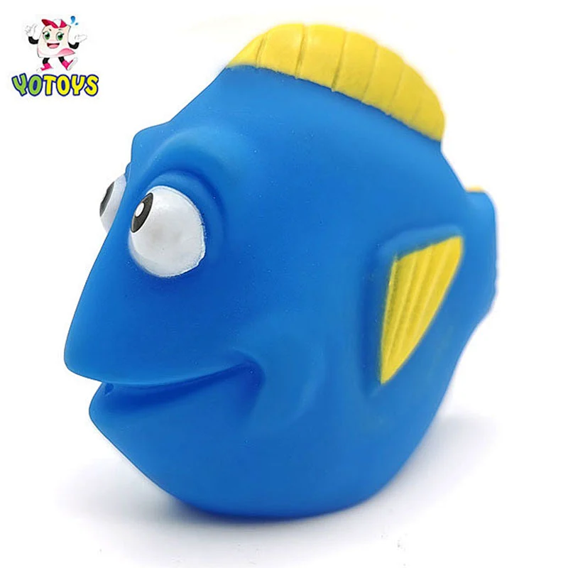 eco friendly plastic rubber sea animal figures clown fish floating squirting baby bath toy for kids