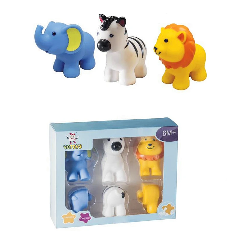 Popular Plastic Detachable Animal Educational Toys for 6M+ Kids