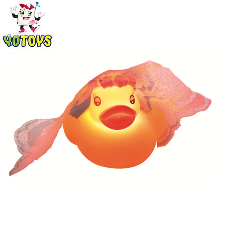 Small Sea Animal Figure Plastic Led Flashing Light Up Clown Fish Waterproof Baby Bath Toys for toddlers