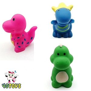 Wholesales Top Quality Rubber Animal Plastic Soft Vinyl Dinosaur Squirting Bath Toy Set for Kids